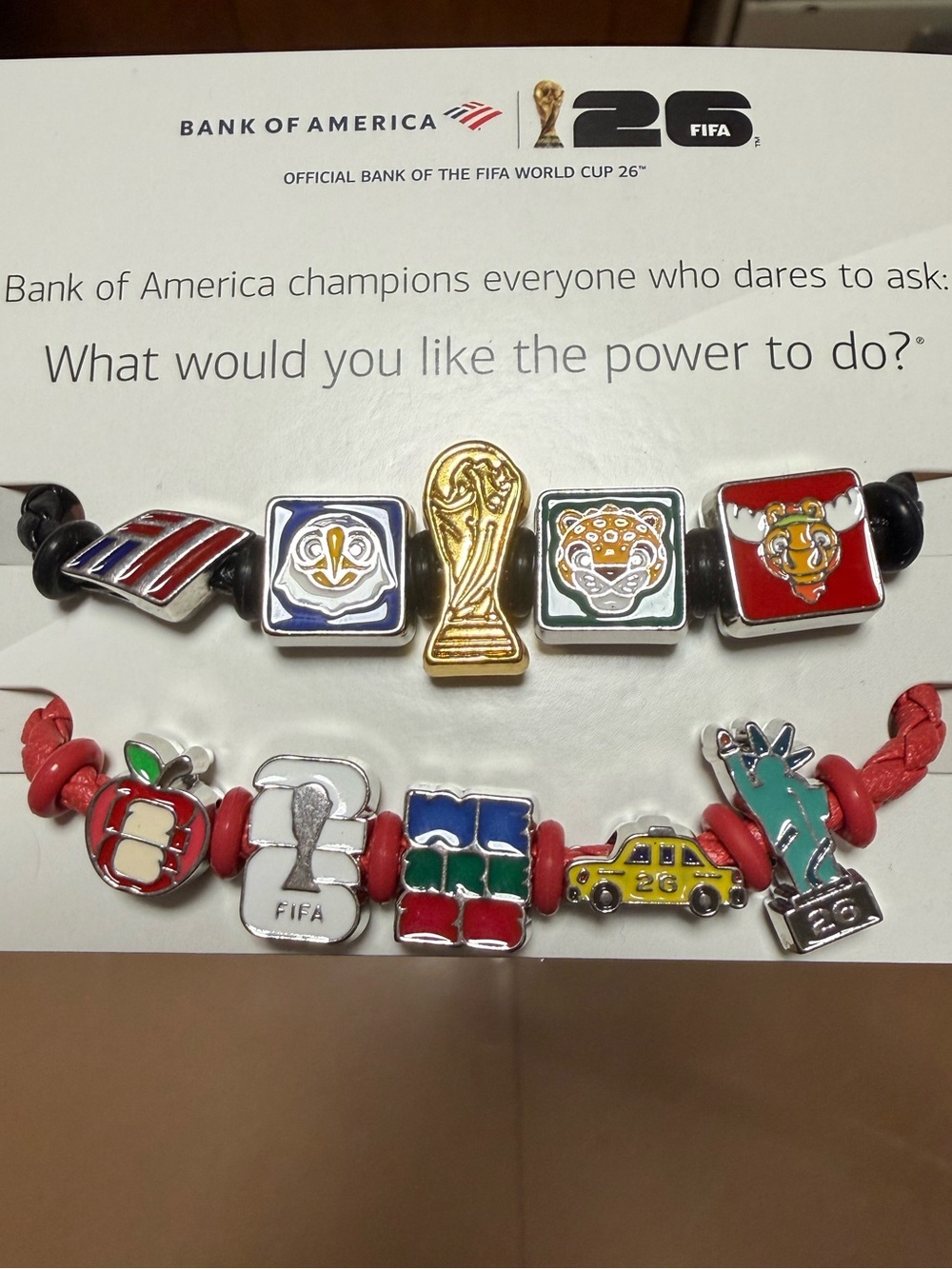 2026 FIFA World Cup Bank of America Charm Bracelet New York City Exclusive